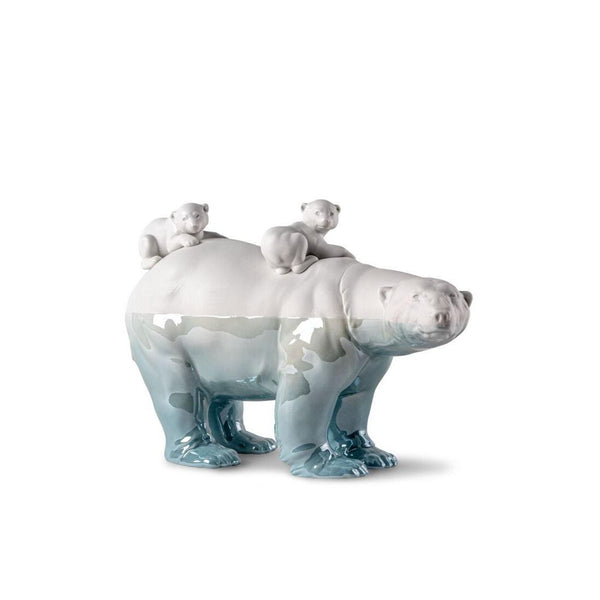Load image into Gallery viewer, Lladro Mummy Bear and Babies - Underwater Sculpture
