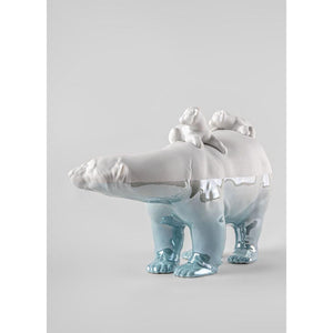 Lladro Mummy Bear and Babies - Underwater Sculpture
