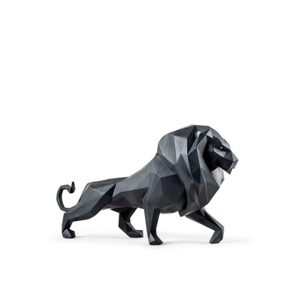 Load image into Gallery viewer, Lladro Lion Sculpture - Matte Black
