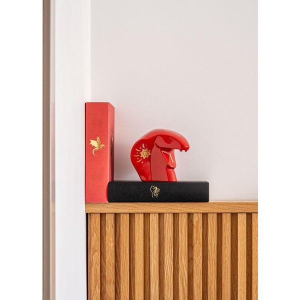 Load image into Gallery viewer, Lladro The Snake Sculpture - Red - Gold
