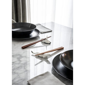 Lladro Ermine and Crane Chopsticks Set