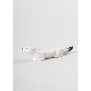 Lladro Ermine and Crane Chopsticks Set