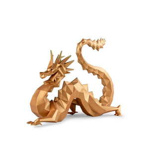 Lladro Dragon Sculpture - Golden - Limited Edition