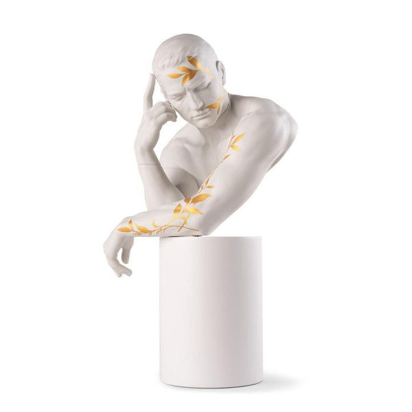 Load image into Gallery viewer, Lladro Reflections of Nature - Him Sculpture - White-Gold
