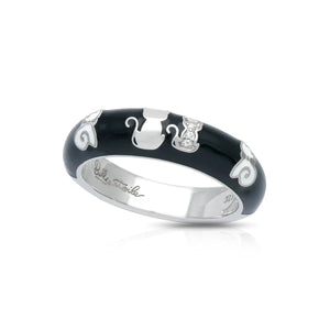 Belle Etoile Cats Ring - Black