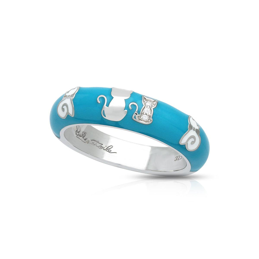 Belle Etoile Cats Ring - Turquoise