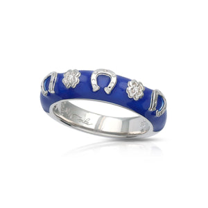 Belle Etoile Lucky Horseshoe Ring - Blue