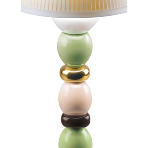 Lladro Palm Firefly Golden Fall Table Lamp - Green and Blue