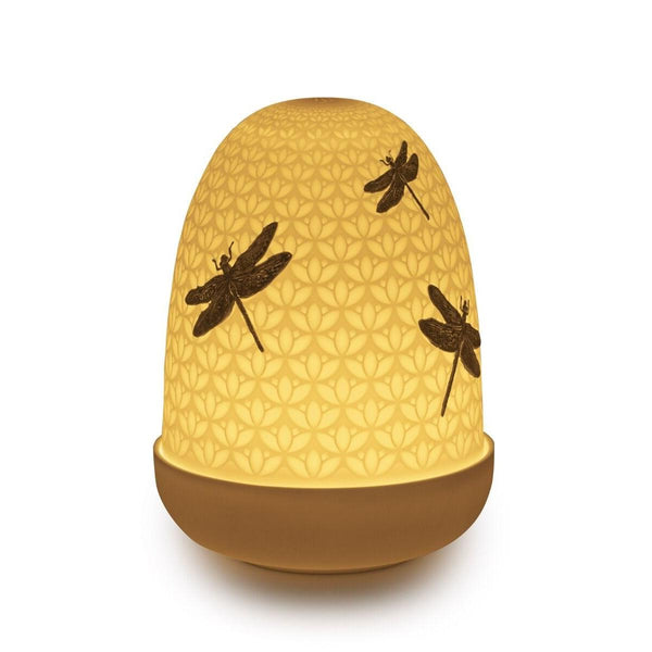 Load image into Gallery viewer, Lladro Dragonflies Dome Table Lamp
