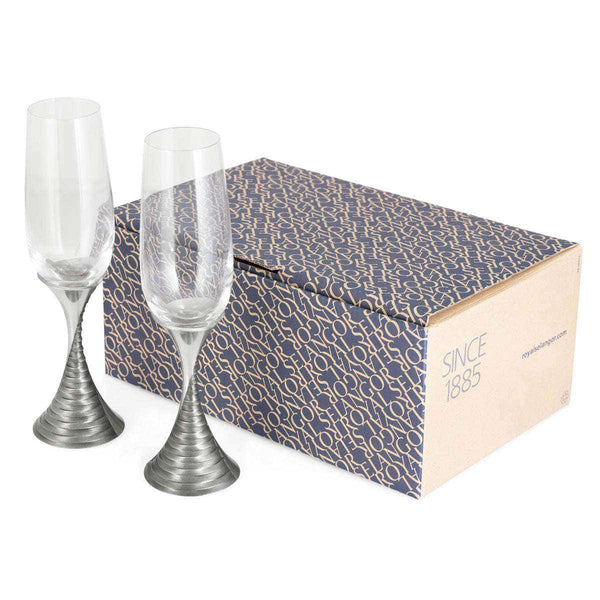 Load image into Gallery viewer, Royal Selangor Weave Champagne Flute Pair
