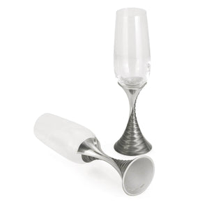 Royal Selangor Weave Champagne Flute Pair