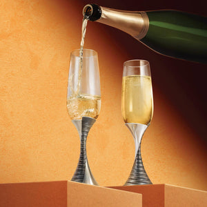 Royal Selangor Weave Champagne Flute Pair