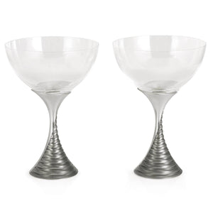 Royal Selangor Weave Champagne Coupe Pair