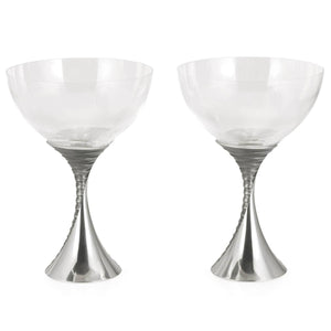 Royal Selangor Weave Champagne Coupe Pair