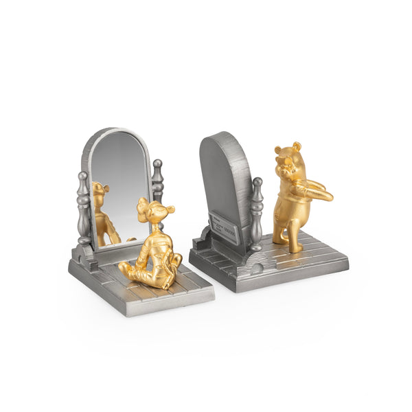 Load image into Gallery viewer, Royal Selangor Winnie The Pooh 100th Anniversary Limited Edition Gild Pooh &amp; Tigger Bookend Pair
