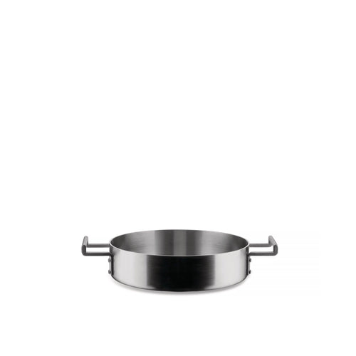 Alessi Convivio Low Casserole With Two Handles Cm 24 || Inch 9½″