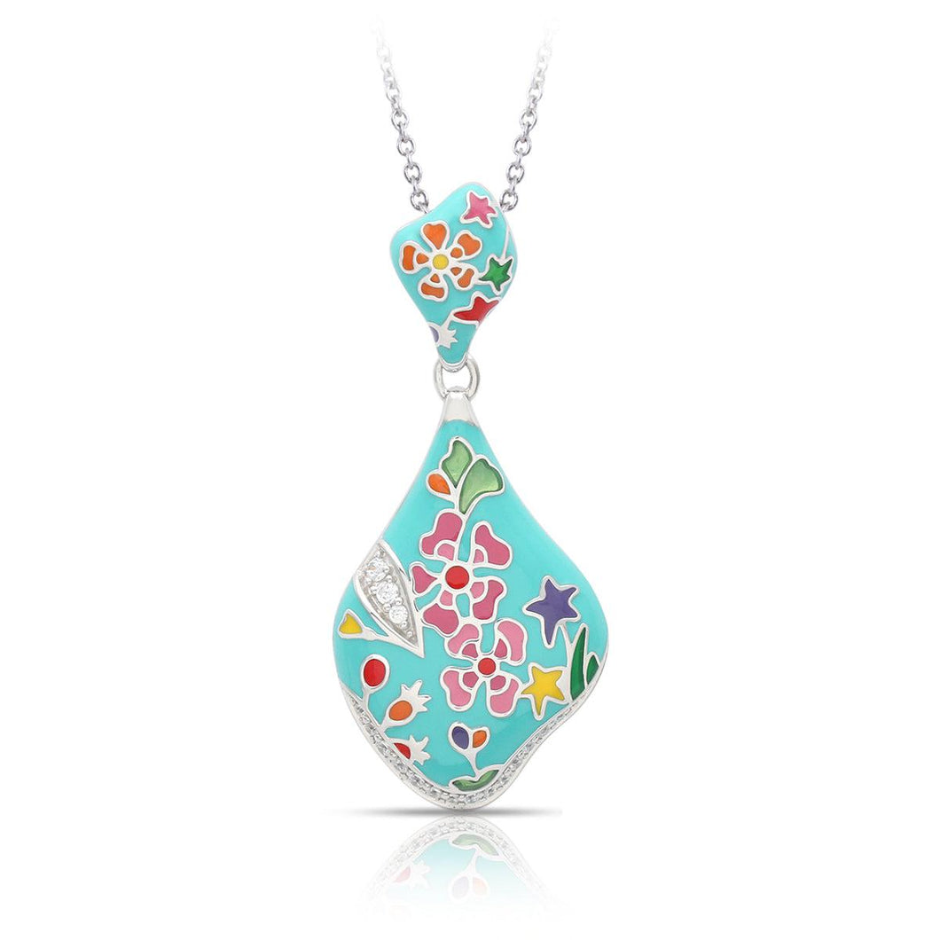 Belle Etoile Primrose Pendant - Aquamarine