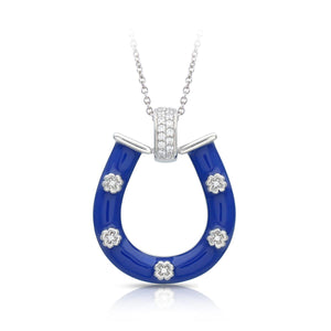 Belle Etoile Lucky Horseshoe Pendant - Blue