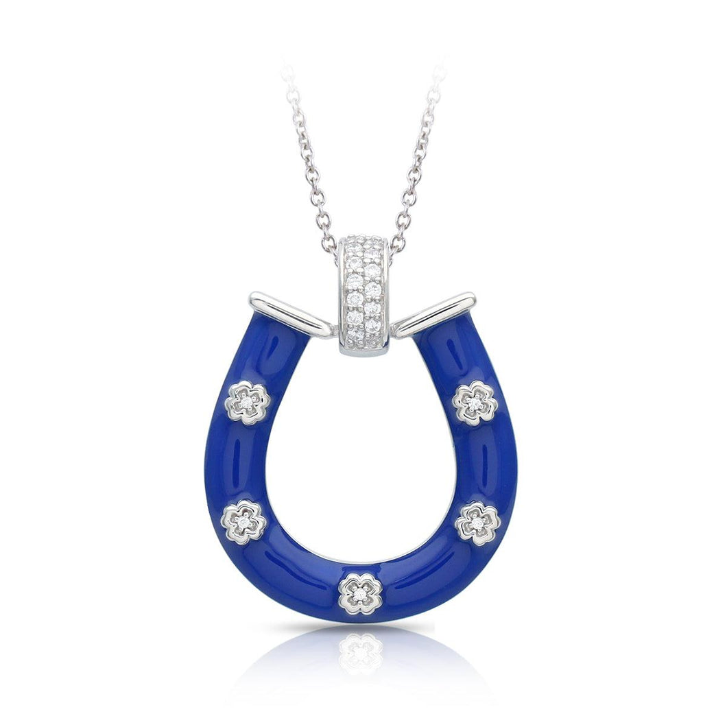 Belle Etoile Lucky Horseshoe Pendant - Blue