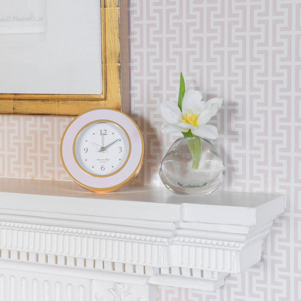 Load image into Gallery viewer, Addison Ross Pastel Pink &amp; Gold Alarm Clock
