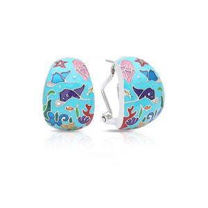 Belle Etoile Manta Ray Earrings - Blue & Multi Color