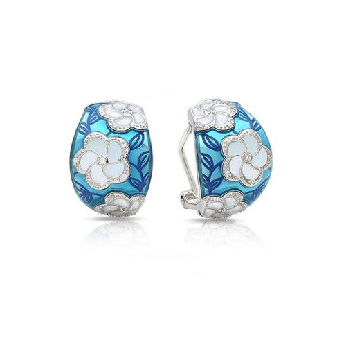 Belle Etoile Pomelia Earrings - Sea Blue & White