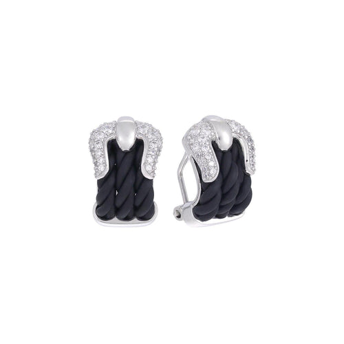 Belle Etoile Lasso Thin Earrings - Black