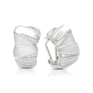 Belle Etoile Palazzo Earrings - White