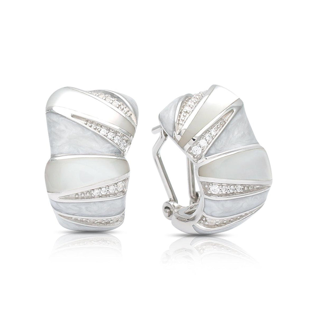 Belle Etoile Palazzo Earrings - White