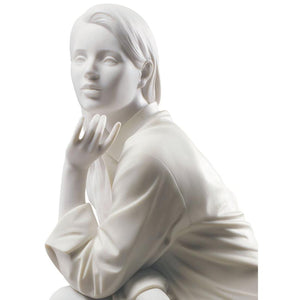 Lladro In My Thoughts Woman Figurine