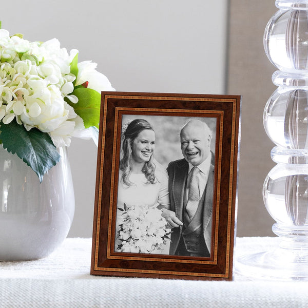 Load image into Gallery viewer, Addison Ross Double Contrast Marquetry Frame - 4 x 6 in
