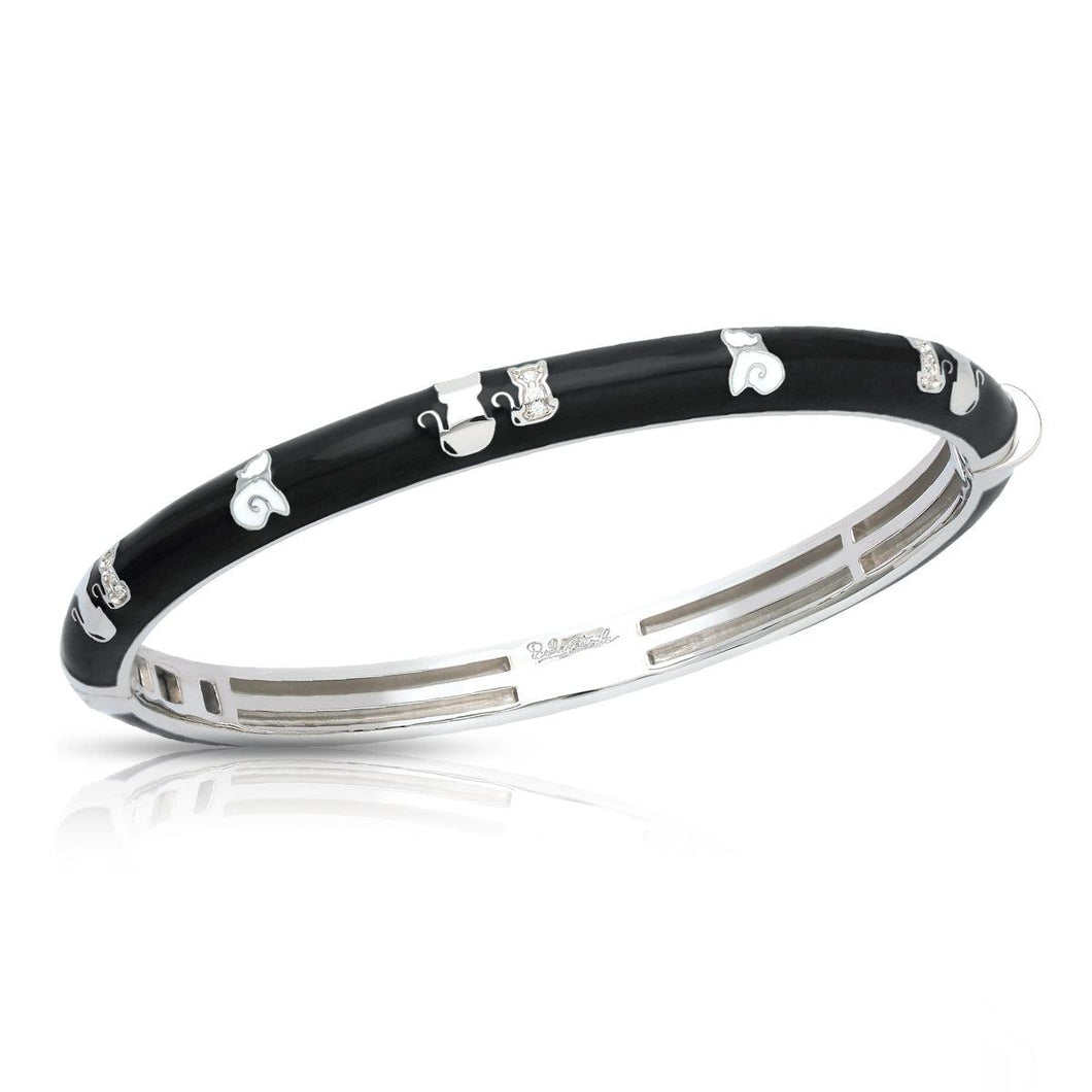 Belle Etoile Cats Bangle - Black