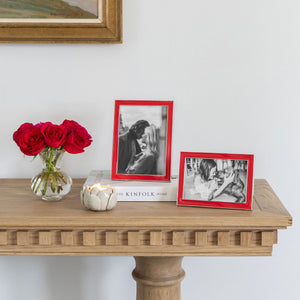Addison Ross Red Enamel & Silver Frame - 5 x 7 in