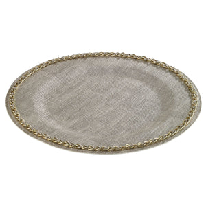 Bodrum Linens Luster Charger Plates
