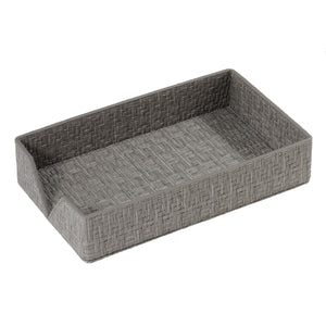 Bodrum Linens Wicker Bath Accessories - Gray