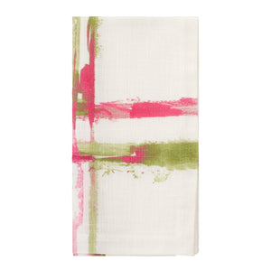 Bodrum Linens Abstract Grid - Linen Napkins - Set of 4