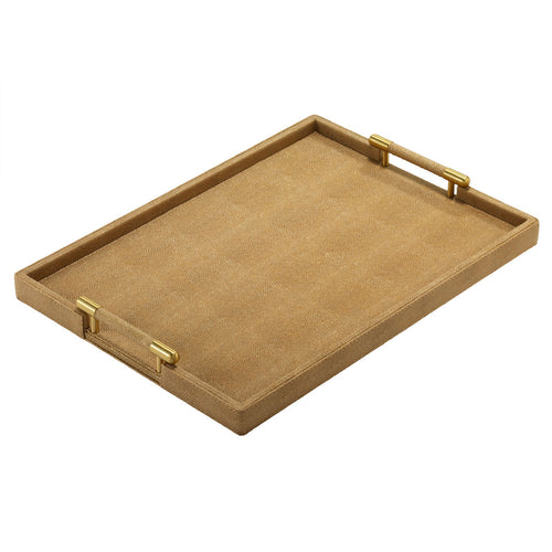 Bodrum Linens Stingray Gold Rectangular Handle Tray