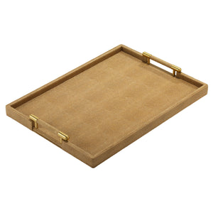Bodrum Linens Stingray Gold Rectangular Handle Tray