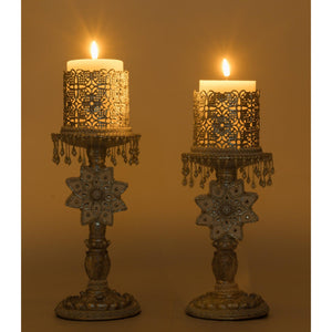 Katherine's Collection Bells of Brilliance Silver Candle Sticks Set of 2