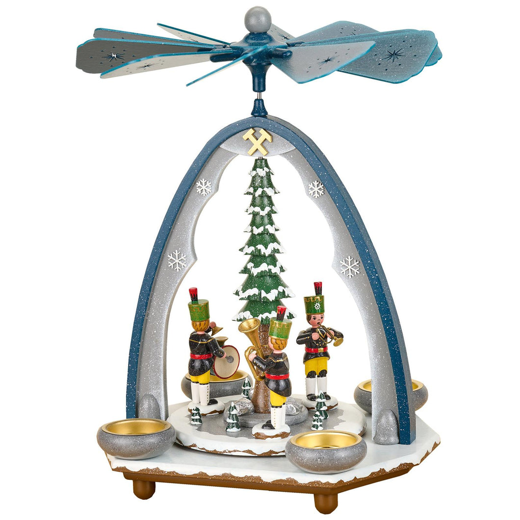 Hubrig Volkskunst Miner's Christmas Scene - 35x25cm Pyramid