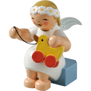 Wendt & Kuhn Marguerite Angel, Sitting, with Toy Duck Figurine