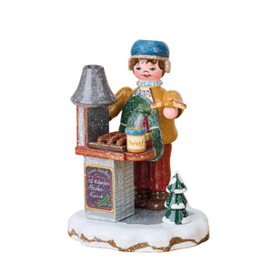Hubrig Volkskunst Winter Sausage Stand 6cm Figurine