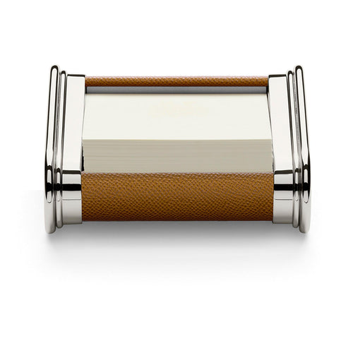 Graf von Faber-Castell Leather And Metal Notelet Box Cognac