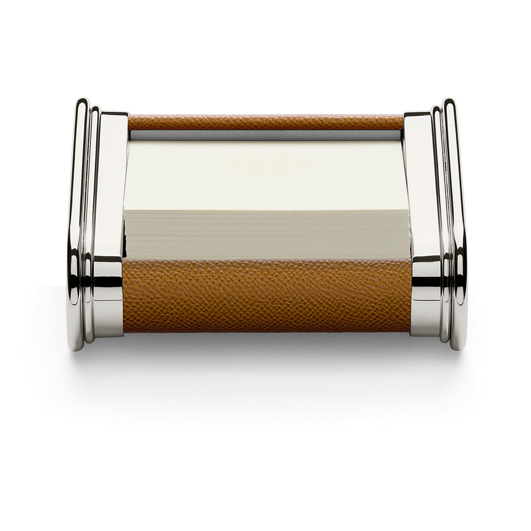 Graf von Faber-Castell Leather And Metal Notelet Box Cognac