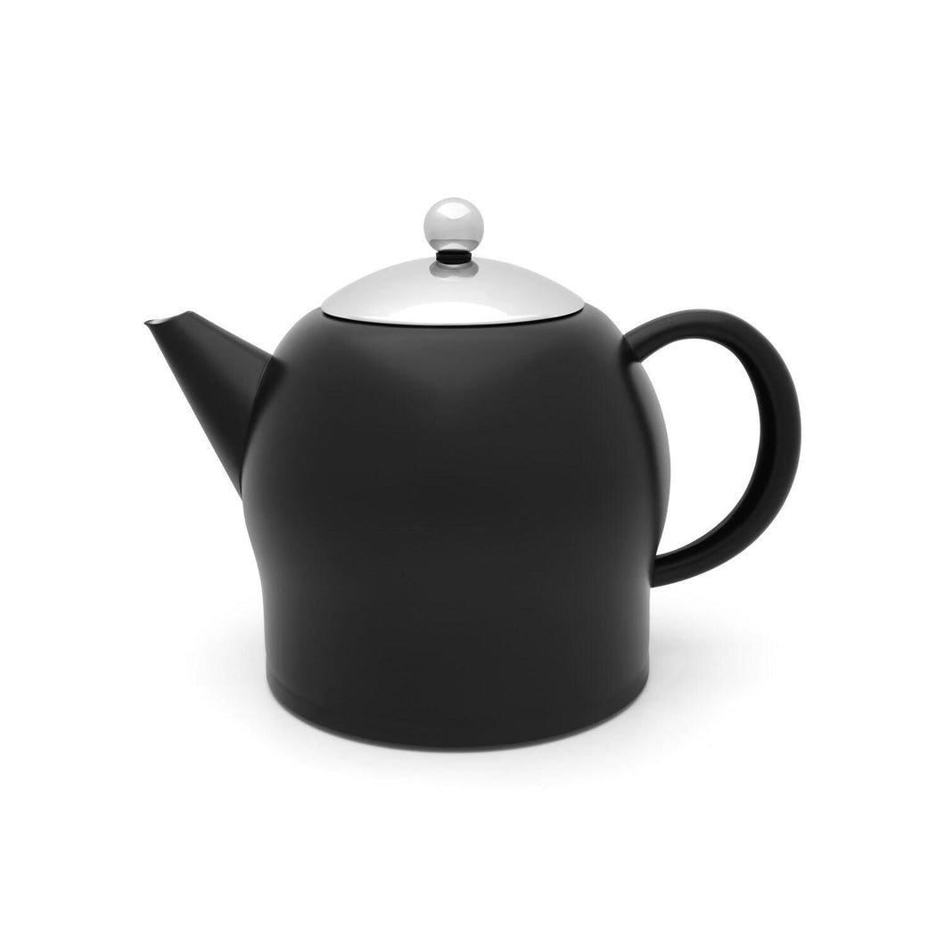 Bredemeijer 37 Fl Oz Double Wall Ss Teapot Black Matte Santhee