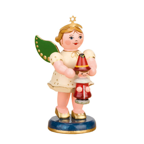 Hubrig Volkskunst Angel with Gnome Figurine