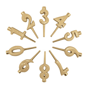 Mariposa Gold Number Candle Holder Set, 10