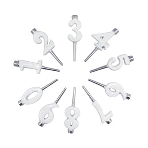 Mariposa White Number Candle Holder Set, 10