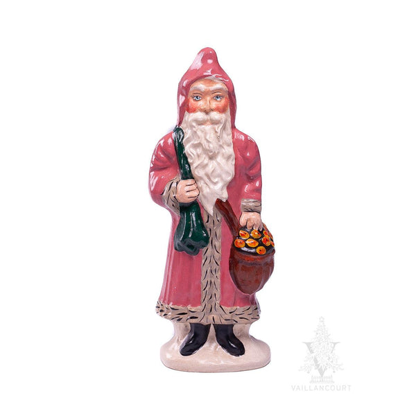 Load image into Gallery viewer, Vaillancourt Folk Art - Father Christmas with Walnuts in Sack - Chalkware Figurine
