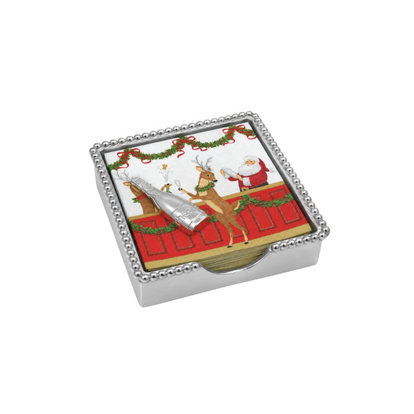 Load image into Gallery viewer, Mariposa Champagne (1248) Beaded Napkin Box Set
